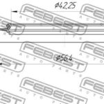 Сальник полуоси MAZDA 3 BK 2003-2008 (42.25x56.4x5.8x8.8) 95GDY-44560609X FEBEST