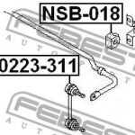Втулка стабилизатора задняя NISSAN X-TRAIL T30 2000-2006 (18мм) NSB-018 FEBEST