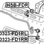 Втулка заднего стабилизатора D10 FEBEST