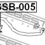 Втулка стабилизатора передняя SUBARU LEGASY B13 03-09, FORESTER 07-12 SSB-005 FEBEST