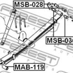 Втулка рессоры MITSUBISHI L200,L200 SPORTERO KB9T 2005.05- MSB-028 FEBEST