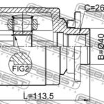 ШРУС ВНУТРЕННИЙ ЛЕВЫЙ 25X40X26 MAZDA BT-50 06- FEBEST