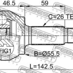 ШРУС НАРУЖНЫЙ 20X55.5X26 TOYOTA YARIS 05- FEBEST