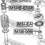 Втулка заднего амортизатора FEBEST