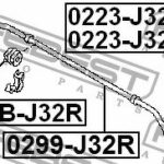Втулка стабилизатора NISSAN TEANA RUS MAKE J32R 2009.06-2013.12 NSB-J32R FEBEST