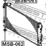 Опора радиатора верхняя MITSUBISHI LANCER CY 2008- MSB-061 FEBEST