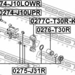 Втулка направляющая задн суппорта верхняя NISSAN TEANA J31 0274-J10UPR FEBEST