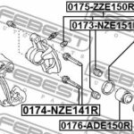 Пыльник направляющей задн суппорта TOYOTA COROLLA (E15) 2006-2013 0173-NZE151R FEBEST
