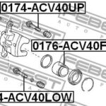 Втулка направляющая тормозного суппорта TOYOTA CAMRY HV (NAP) AHV40 2006.10-2011.09 0174-ACV40LOW FEBEST