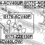 Втулка направляющая передн суппорта верхняя TOYOTA COROLLA E15 0174-ACV40UP FEBEST