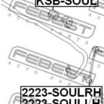 Втулка стабилизатора передняя HYUNDAI SOLARIS (SB) 2010- (20мм) KSB-SOUL FEBEST