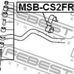 Втулка стабилизатора MITSUBISHI LANCER,LANCER CEDIA CS,CT 2000.03-2009.08 MSB-CS2FR FEBEST