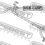 Втулка стабилизатора передняя MITSUBISHI OUTLANDER CW# 2006-2012 (22мм) MSB-CW8F FEBEST