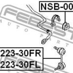 Втулка стабилизатора NISSAN X-TRAIL T30 200­1.09-2013.07 NSB-002 FEBEST