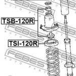 Втулки амортизатора комплект TOYOTA COROLLA (S.AMERICA) ZRE14,ZZE14 2008.03-2014.11 TSB-120R FEBEST