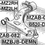 Опора шаровая MAZDA DEMIO DY3/DY5 2002-2007 0520-DEMN FEBEST