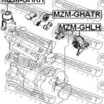 Опора двигателя правая MAZDA 6 GH 2008-2013 MZM-GHRH FEBEST