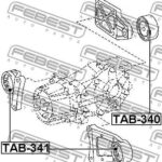 Сайлентблок заднего дифференциала FEBEST