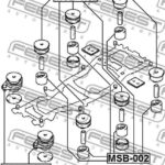 Подушка подрамника FEBEST