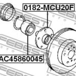 Подшипник ступичный передний 45X86X45 FEBEST