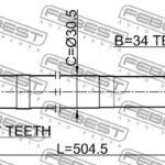 Вал привода левый MERCEDES W203/204/210/211/212 1612-221 FEBEST