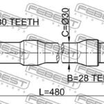 Полуось правая KIA SORENTO 06-09 2212-SOR FEBEST