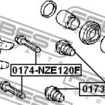 Пыльник втулки направляющей суппорта тормозного переднего FEBEST