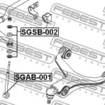 Втулки тяги стабилизатора комплект MITSUBISHI LANCER CS3W 2000.09-2013.08 SGSB-002 FEBEST