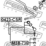 Втулки тяги стабилизатора комплект MITSUBISHI LANCER CS3W 2000.09-2013.08 MSB-736 FEBEST