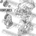 Ролик обводной MAZDA 3 BK 2003-2008 0588-BL FEBEST