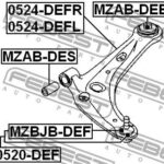 Сайлентблок рычага задний MAZDA 2, DEMIO 07- MZAB-DEB FEBEST