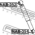 Сайлентблок заднего амортизатора FEBEST