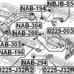 Сайлентблок задн балки NISSAN MURANO Z51 2007-2014 NAB-303 FEBEST