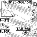 Сайлентблок задн амортизатора LEXUS RX 2008-2015 комплект 2шт TAB-578-KIT FEBEST