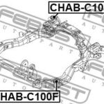 Сайлентблок подрамника задний FEBEST