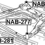 Сайлентблок подрамника задний FEBEST