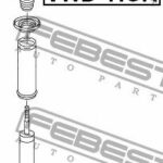 Сайлентблок амортизатора задн VWAB-024 FEBEST