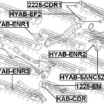 Сайлентблок задн поперечн рычага HYUNDAI IX35/TUCSON 10MY 2009- KAB-CDR FEBEST