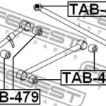 Сайлентблок задн продольн рычага TOYOTA LAND CRUISER 200 UZJ200/VDJ200 2007- TAB-480 FEBEST
