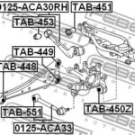 Тяга задняя поперечная с шаровой 0125-ACA33 FEBEST
