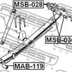 Сайлентблок задней рессоры FEBEST