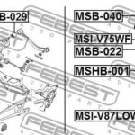 Сайлентблок амортизатора задний MITSUBISHI PAJERO III/IV KAB-029 FEBEST