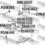 Сайлентблок задн цапфы FORD EXPLORER 2011- FDAB-032Z FEBEST