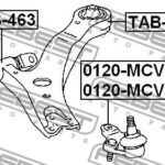Сайлентблок рычага задний LEXUS RX350 GGL15 4WD 2009-2015 TAB-462 FEBEST