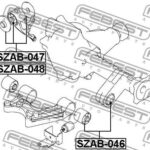Сайлентблок переднего дифференциала FEBEST