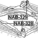 Сайлентблок подрамника задний FEBEST