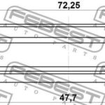 Сальник привода 47.7X72.25X8X8 FEBEST