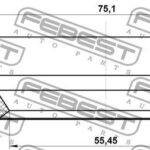 Сальник привода 55.45X75.1X9X9 FEBEST