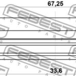 Сальник привода 33.6X67.25X12X17.5 FEBEST