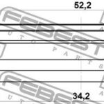 Сальник привода 34.2X52.2X10X10.7 FEBEST